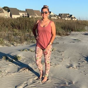 Fashion Blvd Pants - SALE Floral Printed Mauve Leggings - One Size Fashion Blvd Pants - SALE Floral Printed Mauve Leggings - One Size